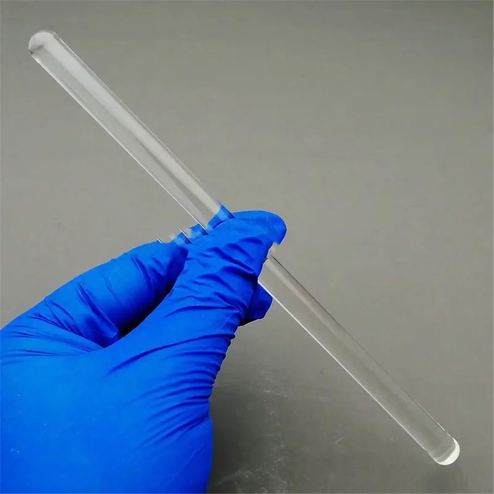 Barra desviadora de vidrio transparente de 4 mm a 12 mm, 6 o 12 unidades, for agitación de vidrio de laboratorio(10x400mm 6pcs)