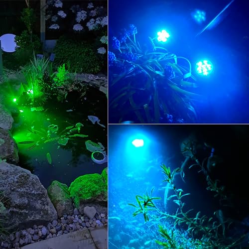 T-Sunus TS-F2210-2H-RGB-BT-US Color Changing Led Pond Fountain Lights 2-In-1, Ip68 Waterproof Underwater Spotlights App Control, Rgb Submersible Landscape Spot Lights Timing Dimmable Outdoor thumb #6
