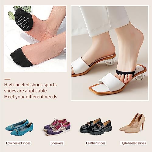 Image of 2 Pairs Metatarsal Pads Ball of Foot Cushions Honeycomb Fabric Forefoot Pads for Women High Heels Shoes Foot Pads Invisible Soft Toe Pads Reusable Sock Cushions Pads for Pain Relief Men