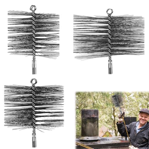 Cepillos para Tubo de Estufa, 30/50/80/110/130/150/170/180/200 mm Cepillo para Tubo de Horno, Jucepillo para Limpiar Tubo de Chimenea, Cepillo para Calderas para Chimeneas, Chimeneas (150/170/200MM)