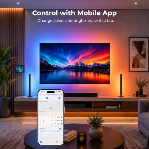 Image of Apex HDMI Sync TV Bar Light, RGBIC Bars, TV Screen Sync Lighting for Gaming, Movies & Home Theater, Music Reactive, Alexa & Smart Life App Control, Compatible with Apex HDMI Sync 2.0 System