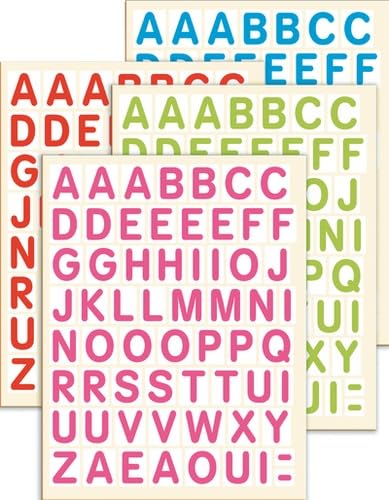 Nathan 321321 Capital Letter Stickers, Multi Color