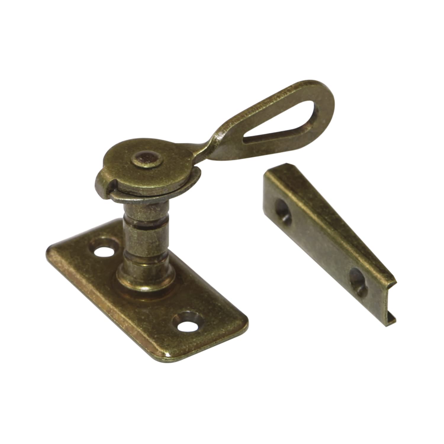 Amig Black/White - San Sebastian Type Hook For Shutters Mod.12-50 X 25 X 25 Mm - Internal Closure To Reduce Noise And Draughts - Steel With Leather Finish - Coach Screws Included