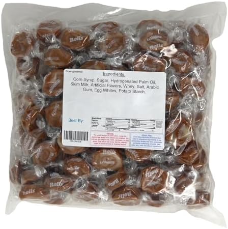 YANKEETRADERS Coconut Caramel Rolls Candy, Individually Wrapped, 2 Pound Bulk Bag - 2
