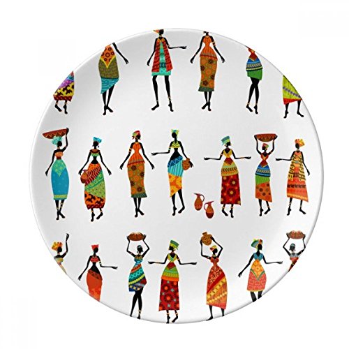 Assiette décorative en porcelaine totem africain idée cadeau femme tendance