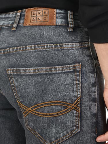 Image of Urbano Fashion Men's Washed Bootcut Jeans Stretchable