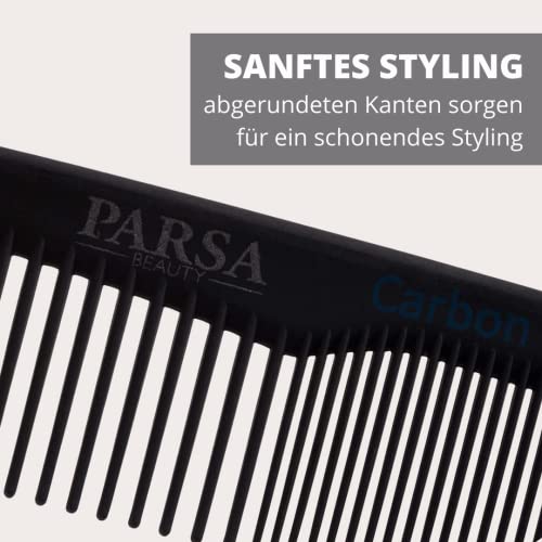 Bartkamm PARSA Beauty Carbon mit zwei verschiedenen Zahnungen