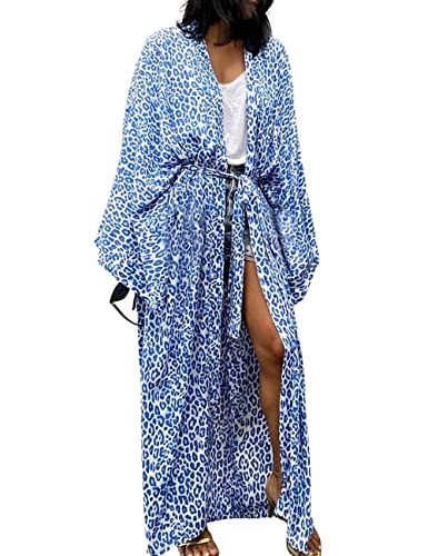 Orshoy Damen Morgenmantel aus Baumwolle Bademantel Nachtwäsche Kimono...