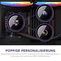 NZXT Kraken Serie – AIO CPU-Flüssigkeitskühler – Anpassbares LCD-Display – Hochleistungs-Lüfter – Kompatibel mit Intel® & AMD® Sockel – 240 RGB – Schwarz – Ansicht 2