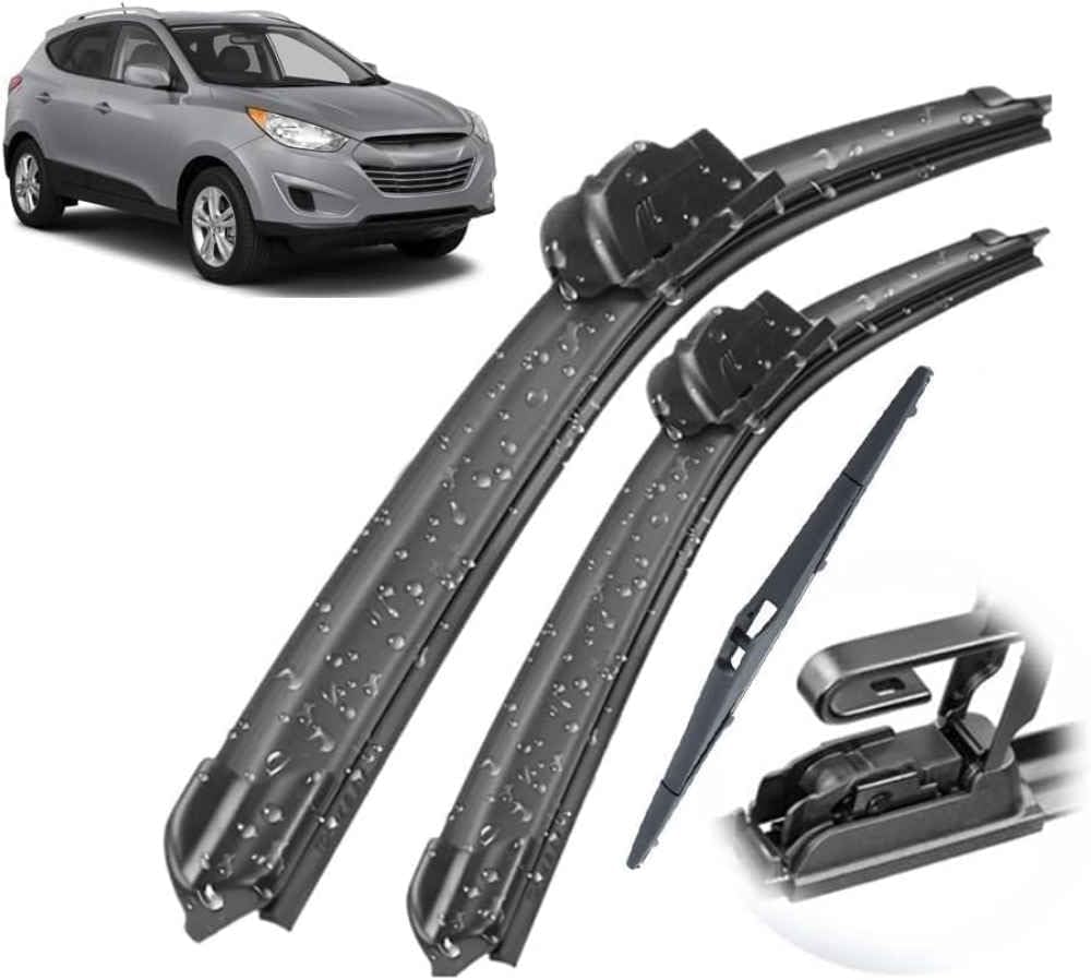 ANYANH Car Windscreen Wipers for Hyundai Tucson MK2 ix35 2010-2015, All-Weather Performance Front Rear Wiper Blades Set Wipers Replacement Kit