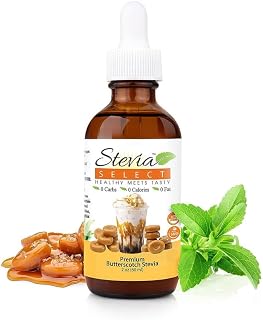 Stevia Select Butterscotch Stevia Flavored Liquid Stevia – Zero Calorie Coffee, Tea, Drink & Baking Sweetener, All-Natural, No Erythritol, Keto-Friendly Sugar Alternative, 300 Servings – 2 Oz