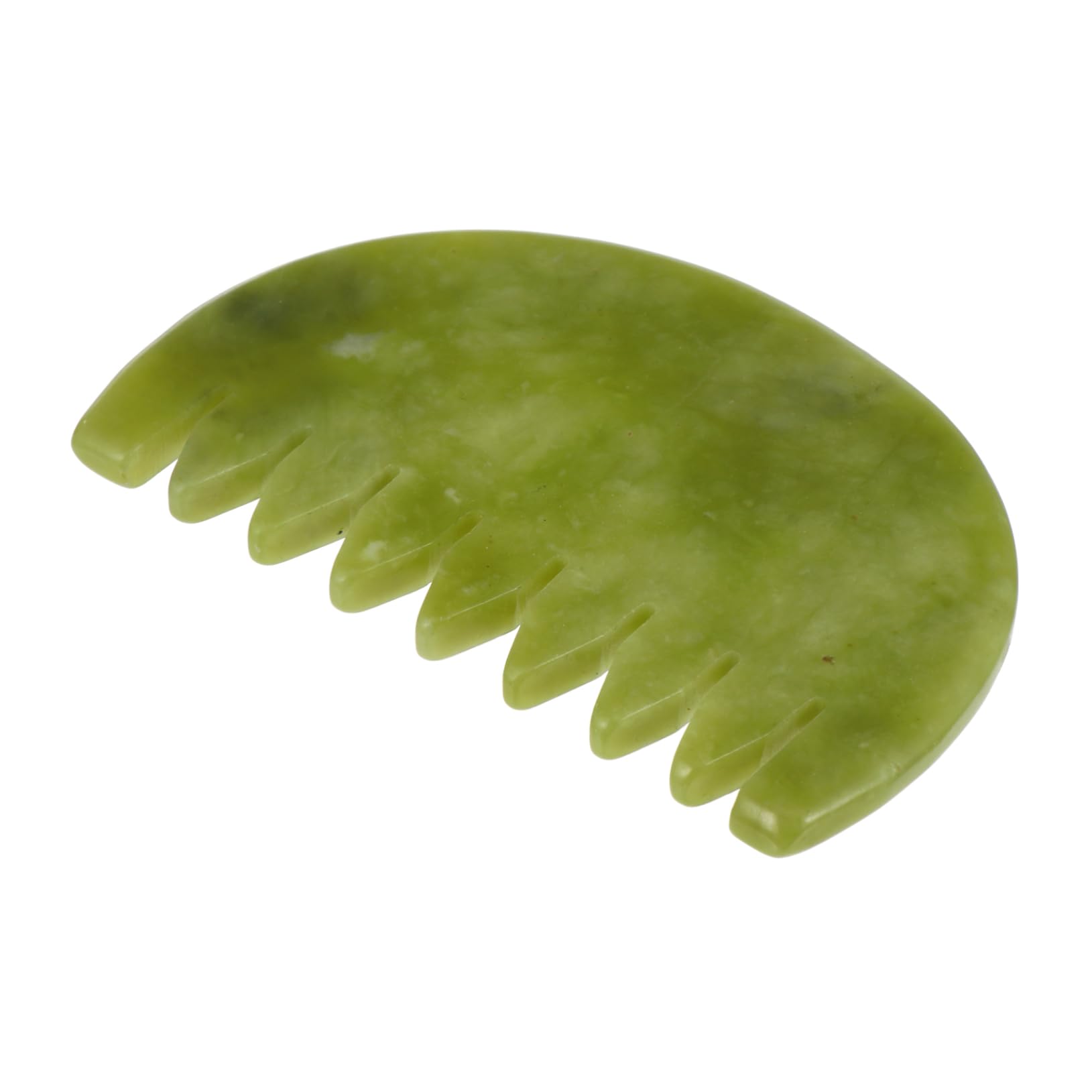 TOVINANNA 1pc Jade Comb Scraper Tool Massage Roller Comb Jade Body Massager Jade Scalp Massager Scraping Comb for Head Hair Scalp Massager Scraping Massage Tool Natural Jade Green
