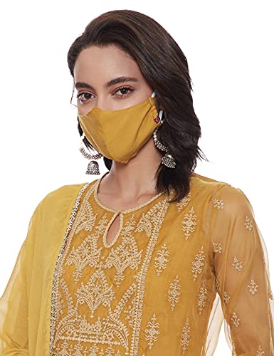 Image of BIBA Women Cotton Salwar Suit Set