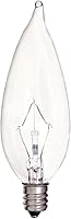 Vista 4 de Satco S3277 - Bombilla incandescente CA8 de 15 W, 95 lúmenes, color blanco suave, 2700 K, base de candelabro, esmerilado, regulable