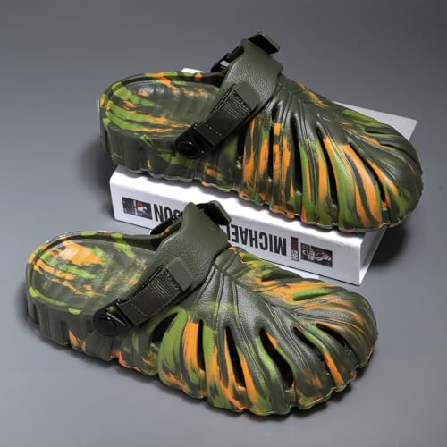 Image of Monstera Slippers, Variegated Monstera Shoes, Non-Slip Soft Lightweight Bathroom Slides Unisex
