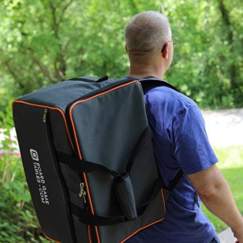 Board Game Bag - [Backpack/Luggage Slip] - Padded Board Game Carrier (Oxford Gray)