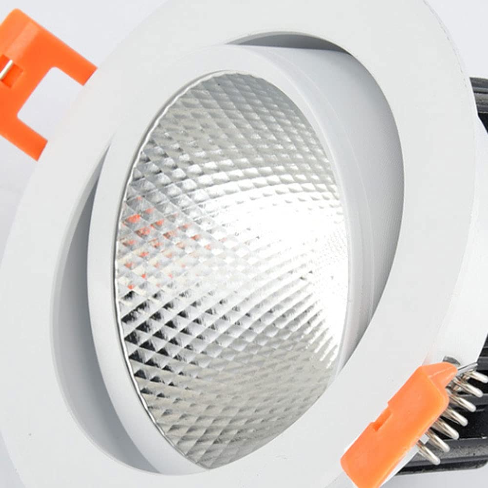Paquete de 4 luces LED empotradas Soporte de lámpara de tienda Ajuste arbitrario multidireccional Downlight Sala de exposiciones Bajo consumo de energía Luces de bote Fondo Luces empotradas de pared (