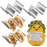 Stainless Steel Taco Tortilla Holders,Tray style 4-Packs, Professional Kitchen Series, Oven and Dishwasher Safe .Come With A Positive Crochet Taco