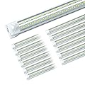 ONLYLUX 8ft LED Shop Light, 8' 100W 6000K (12 Pack), 8 Foot led Shop Lights Fixture for Garage Workshop, T8 LED Tube Lights, High Output, Linkable Shop Lights with Plug