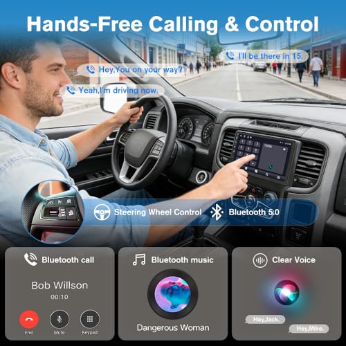 Image of Junsun Car Stereo for Dodge Ram 1500 2500 2013-2019 CarPlay /Android Auto | 5G WiFi 9 inch HD IPS Display Support Cargo Rearview GPS DSP RDS BT AM /FM Auto AC 2GB+32GB ROM