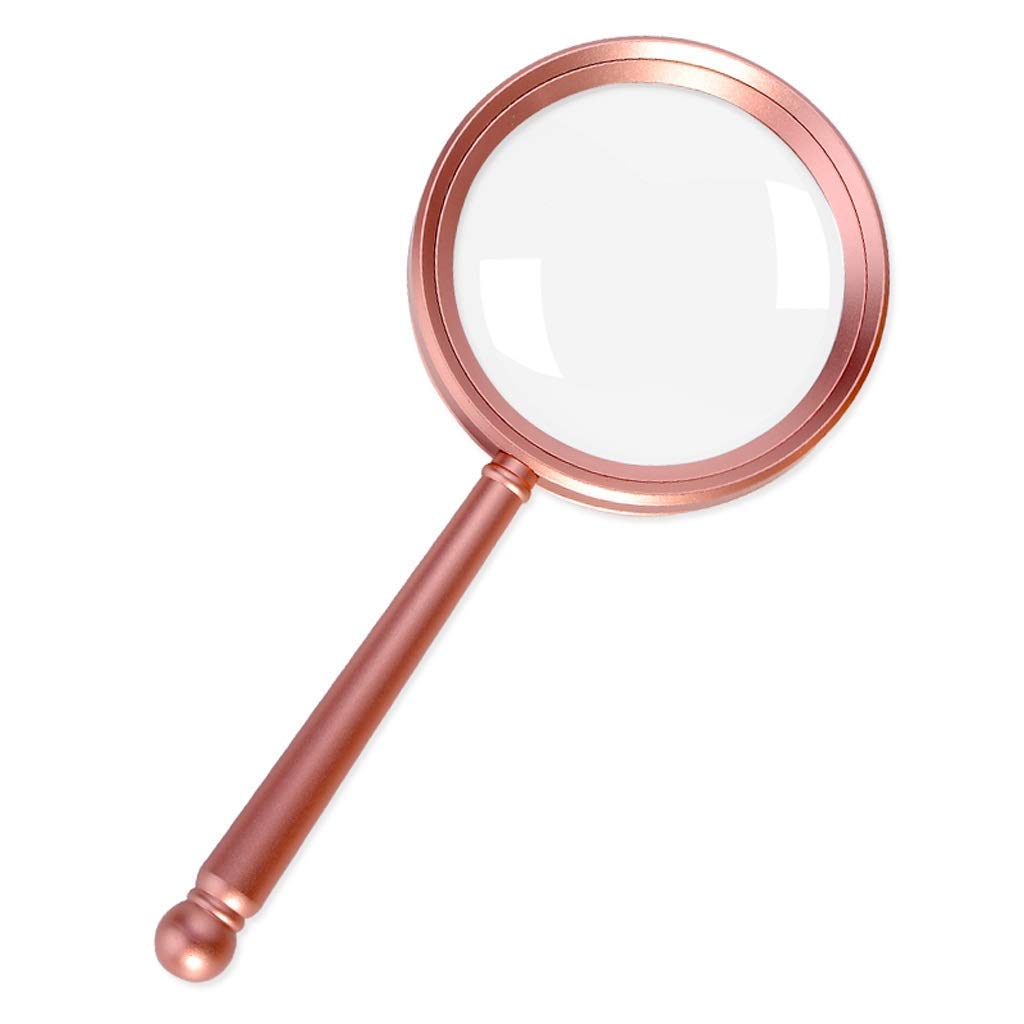 Mini Handheld Lezen Vergrootglas Glas Groot Duurzame Sieraden HD Lens Voor Studenten Kinderen Senioren Lezen Roze 1750015529