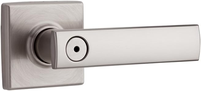 Kwikset Vedani Bed/Bath Lever Lever in Satin Nickel