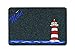 Produktbild Bavaria Home Style Collection  Waschbare und rutschfeste Fußmatte | 40 x 60 cm | Farbe: Dunkel Grau | Motiv: Leuchtturm