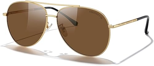 Miniatura 2 de MERRY'S Gafas de sol aviador para mujeres y hombres, lente de espejo polarizada con funda, gafas de sol polarizadas de conducción de 2.362in