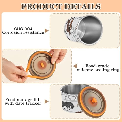 Contenedor de Café Hermético de Acero Inoxidable DOMIKING 900ml miniatura 4