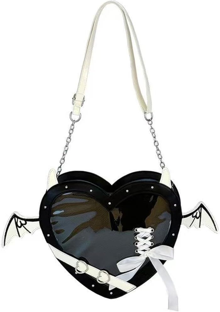 Cute Ita Bag for Pin Display for Y2k, Japanese Kawaii Anime with Insert Shoulder Bags, Messenger with Straps