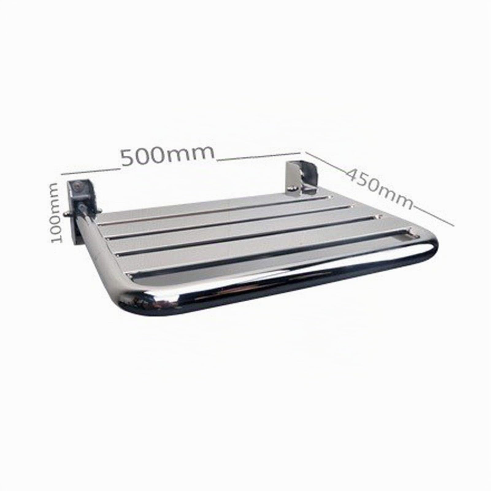 Asiento de Ducha Plegable Montaje en Pared, Acero Inoxidable Asiento de Ducha Abatible para Personas Mujeres Embarazadas (Color : Silver)