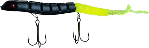 Miniatura 8 de Delong Lures - Señuelos de pesca almizclados, señuelos de pesca de bruja voladora de 11 pulgadas para lubina, lucio, almizclado - Cebos segmentados