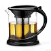 Produktbild OnePine 1.8 L/6-8 Cup Teekrug Bleifreies Glas Teekanne mit Filter und Deckel,Hitzebeständig Glas Tee Kanne Kaffeekanne mit sieb