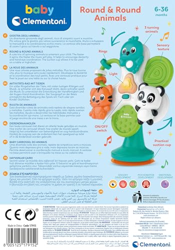 Clementoni Baby Enfant Round Animals Interactif Enfants 17915 - vue 4