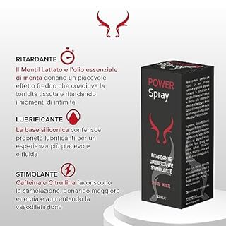 Spray Ritardante per Uomini Lubrificante 30 ml energizzante Stimolante a base siliconica con Citrulina.Prolunga rapporto e piacere. Esperienza più lunga