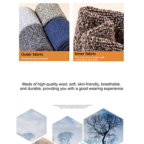 Meias masculinas de lã de inverno,Meias masculinas de lã de inverno macias e grossas de lã para clim