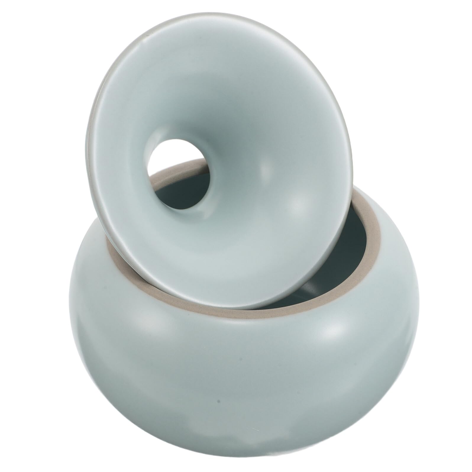 Cendrier en céramique bleu Toyvian anti-cendres volantes maison