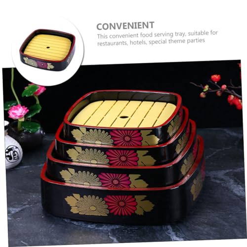 Plato para sushi de material ABS resistente estilo japonés miniatura 5