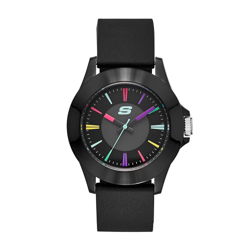 SkechersWomen's Rosencrans Mid Quartz Plastic and Silicone Casual Sports Watch