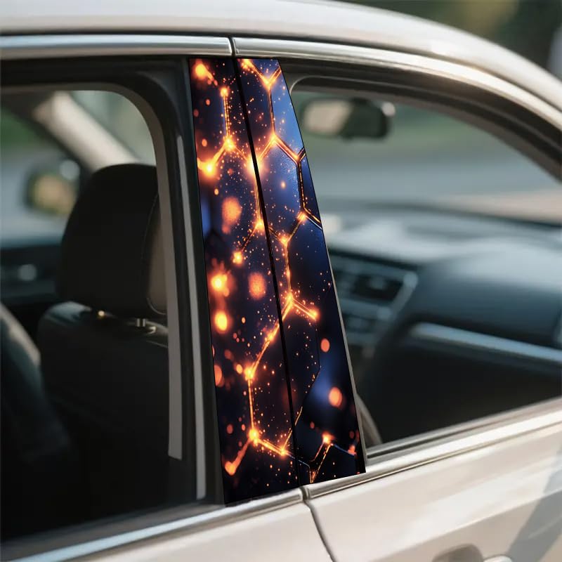 Lot De 2 Autocollants Pilier B Voiture - Imperméables, Anti-rayures, Décoratifs - Faciles à Poser