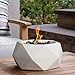 Terra Flame OD-TT-GEO-WHT-03 Table Top Fire Bowl, White