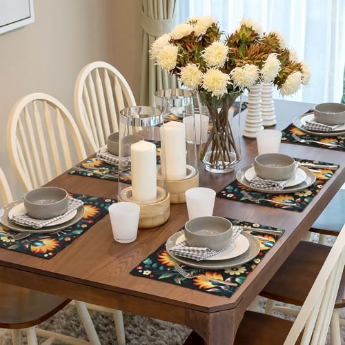 Lin synthétique résistant de qualité supérieure sets de table x6