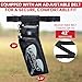 Legend XT420 Arrow Quiver - Quiver Arrow Holder, Archery Quiver with 3 Arrow Tube, Durable Nylon Hip Quivers with Multiple Pockets for Archery Accessories, Score Card & Tools - Right Handed, Black