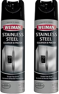 Weiman Stainless Steel Cleaner and Polish - 17 Ounce (2 Pack) - Non-Toxic