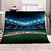 WDMXNZ Imprimé 3D Flanelle ​Polaire Terrain de Football Tailles:180×200CM Légère et Douce pour Voyage, Couverture Chaude et pelucheuse pour literie,canapé et Peluche