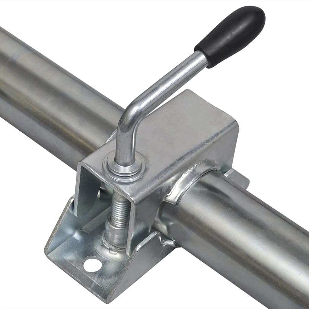 vidaXL Rueda jockey de remolque con 2 soportes 1 abrazadera dividida