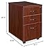 Lorell Mobile Pedestal, Box/Box/File, 16 by 22 by 28-1/4-Inch, Mahogany