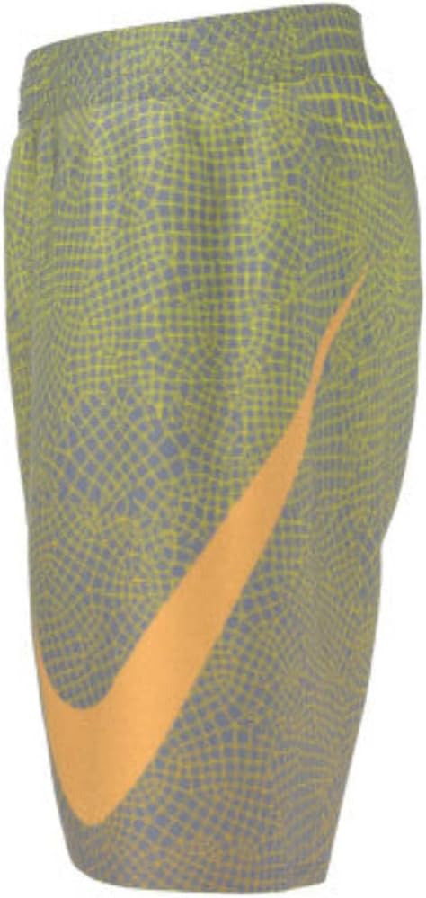 Nike Swim Boys' Grid Swoosh Breaker 7" Volley Shorts Sundial LG (14-16 Big Kids) / Sundial Green
