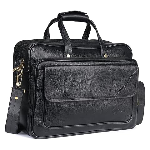 Gaja Genuine Leather Laptop Bag for Work and Travel Cover