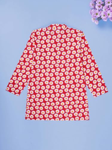 Image of KiddoPanti Boys 100% Cotton Ethnic Motif Printed Short Length Kurta